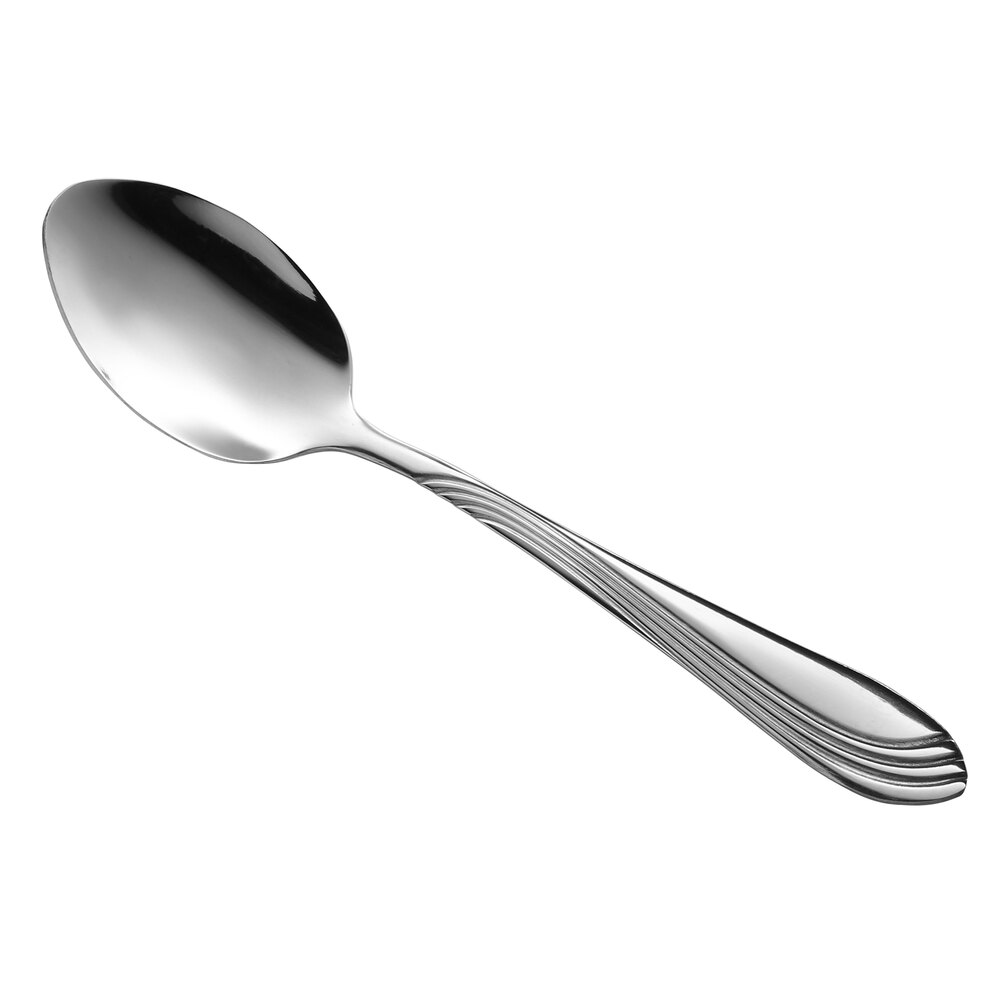 Libbey Brandware 148 002 Riva 7 1/4" 18/0 Stainless Steel Medium Weight Dessert Spoon - 36/Case