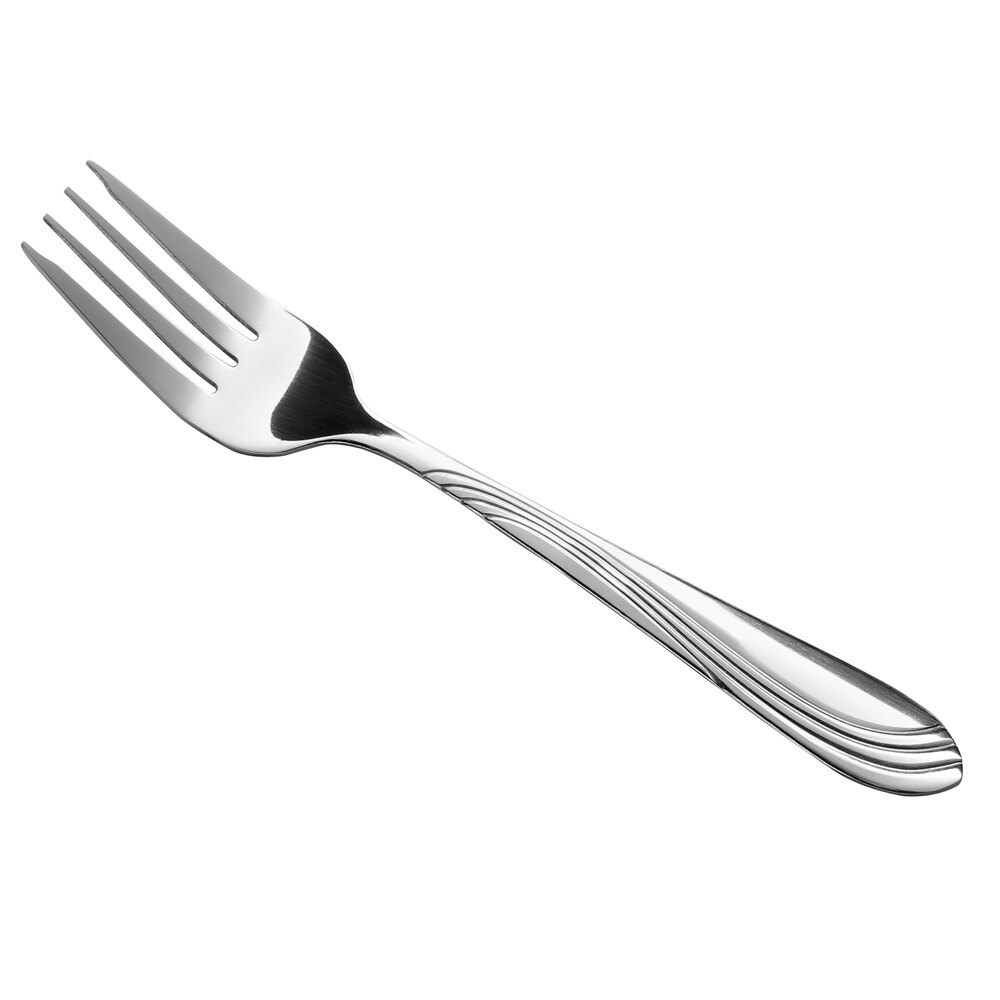 Libbey Brandware 148 038 Riva 6 7/8" 18/0 Stainless Steel Medium Weight Salad Fork - 36/Case