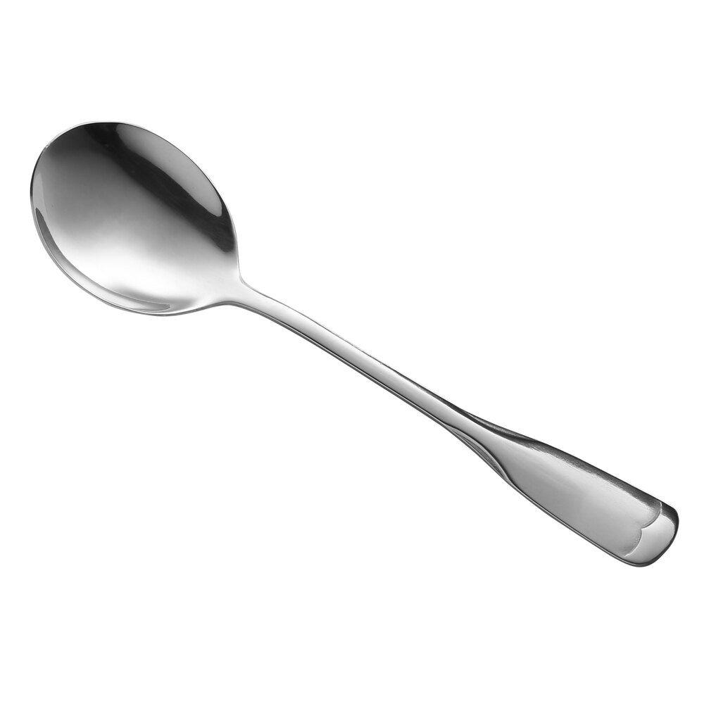 Libbey Brandware 149 016 Kendra 6 3/8" 18/0 Stainless Steel Medium Weight Bouillon Spoon - 36/Case