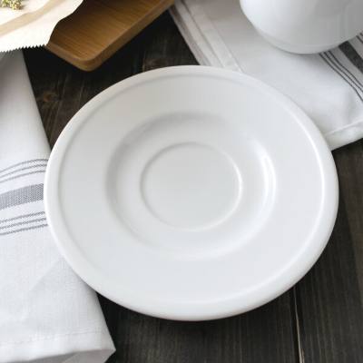 Libbey 1502-10155 Empire 6 1/8" Alpine White Porcelain Saucer