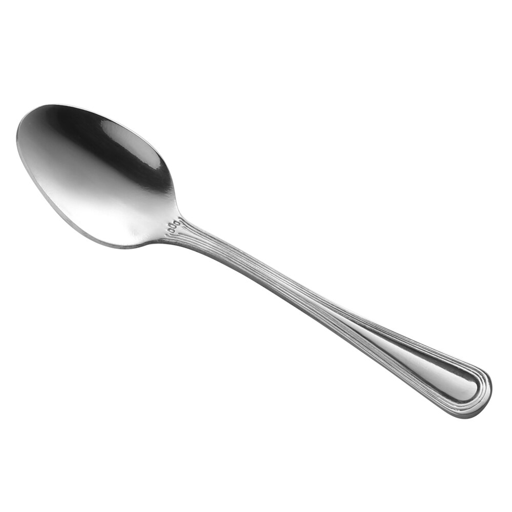 Libbey Brandware 160 007 Geneva 4 3/8" 18/0 Stainless Steel Medium Weight Demitasse Spoon - 36/Case