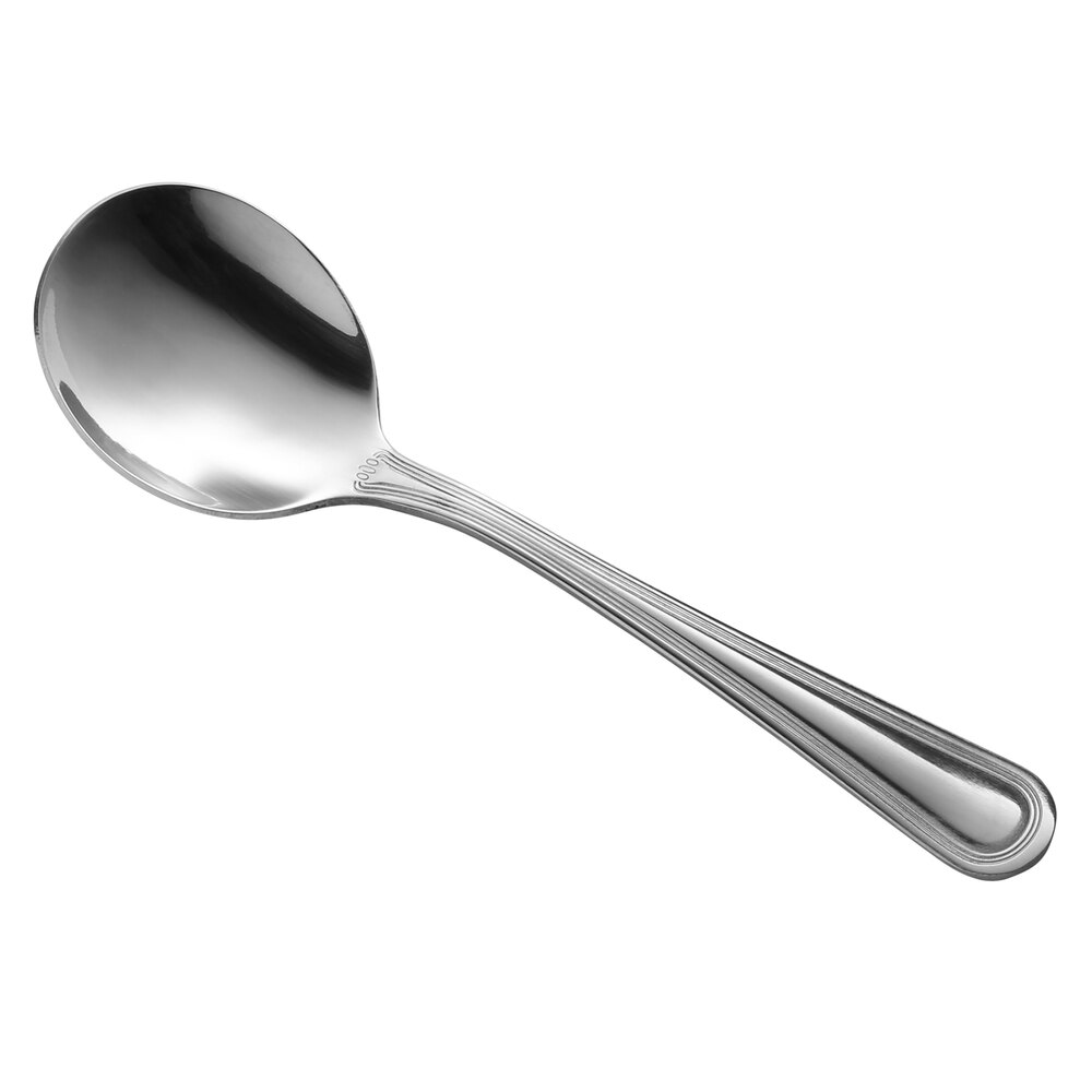 Libbey Brandware 160 016 Geneva 6" 18/0 Stainless Steel Medium Weight Bouillon Spoon - 36/Case