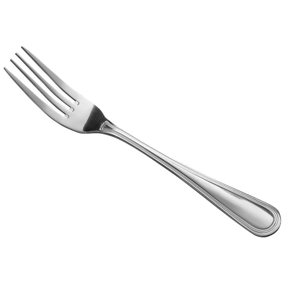 Libbey Brandware 160 039 Geneva 8" 18/0 Stainless Steel Medium Weight European Dinner Fork - 36/Case