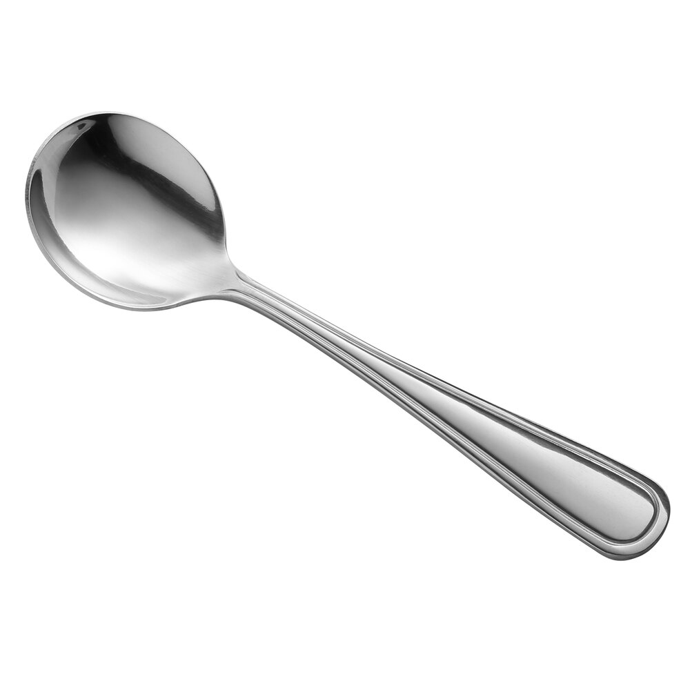 Libbey Brandware 162 004 Huron 6 7/8" 18/0 Stainless Steel Heavy Weight Round Bowl Soup Spoon - 36/Case