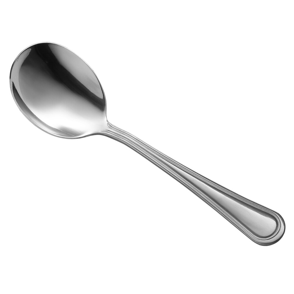 Libbey Brandware 164 016 McIntosh 5 7/8" 18/0 Stainless Steel Heavy Weight Bouillon Spoon - 36/Case