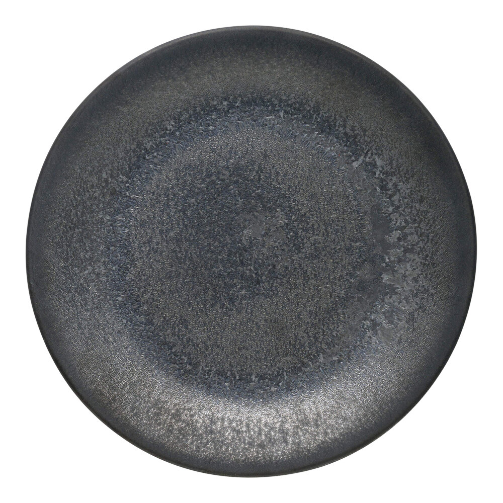 Reserve by Libbey Ignea 5 7/8" Black Matte Porcelain Coupe Plate - 36/Case