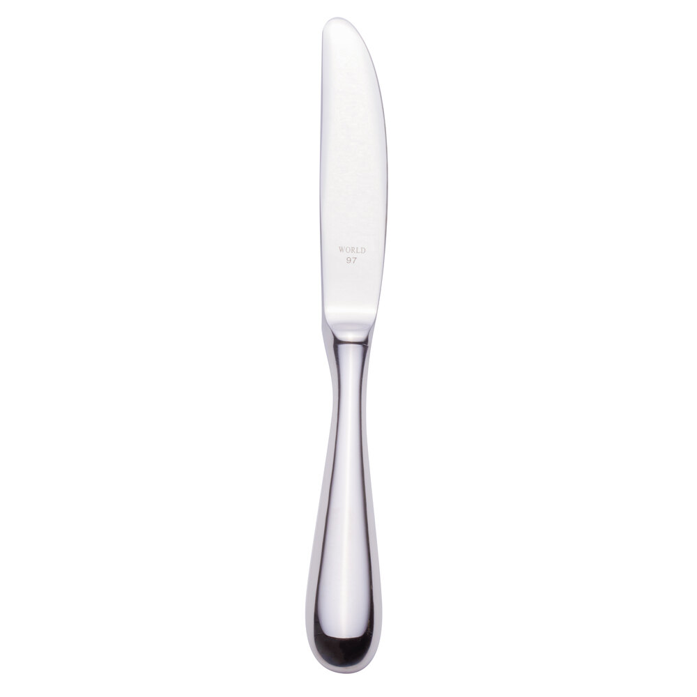 Libbey 213 254 Baguette 6 3/4" 18/0 Stainless Steel Heavy Weight Hollow Handle Bread and Butter Knife - 36/Case