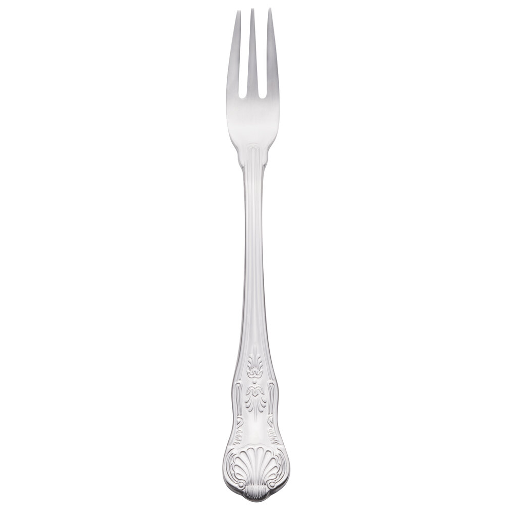 Libbey 244 029 Kings 7 1/4" 18/0 Stainless Steel Heavy Weight Cocktail Fork - 36/Case