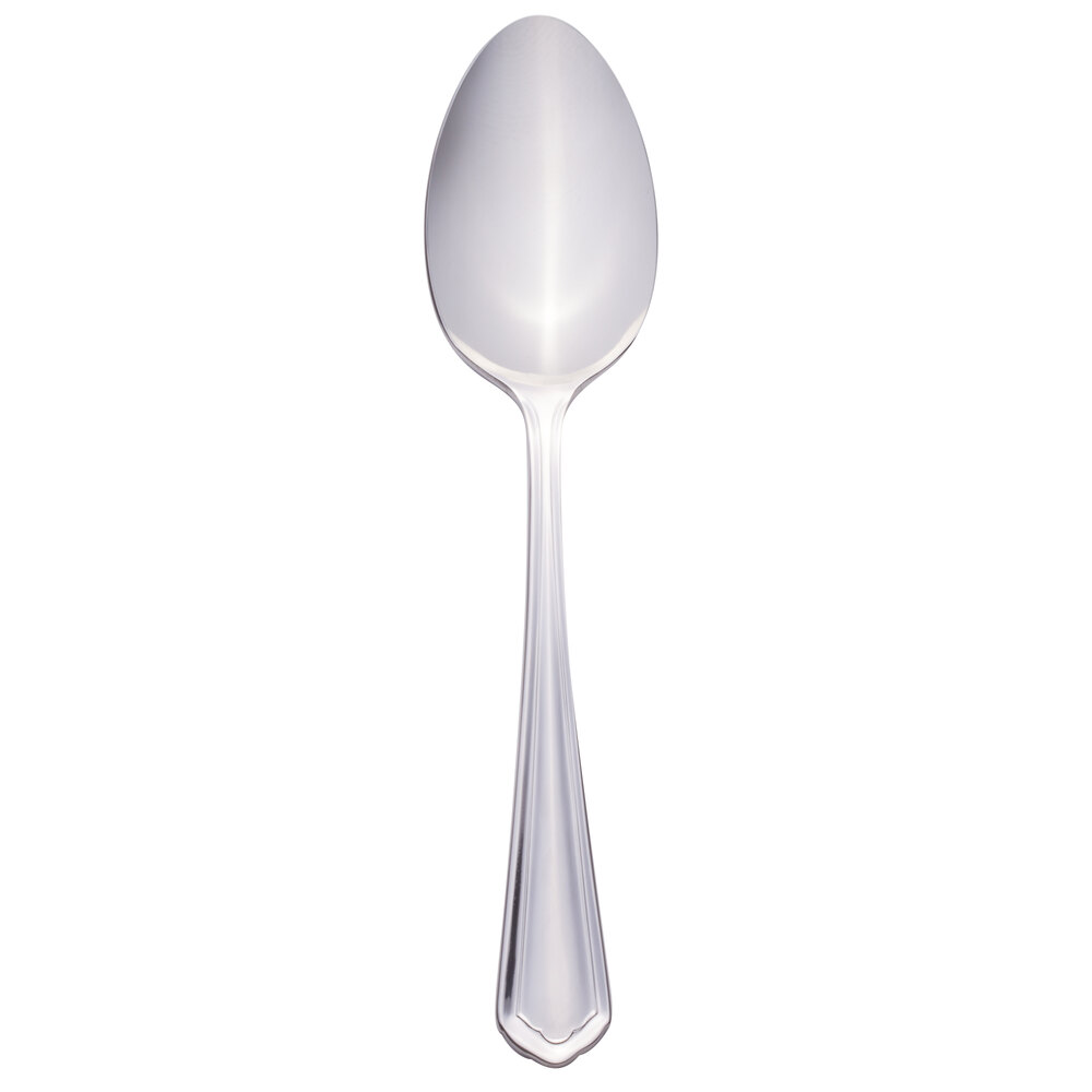 Libbey 256 002 Cortland 7 1/8" 18/0 Stainless Steel Heavy Weight Dessert Spoon - 36/Case