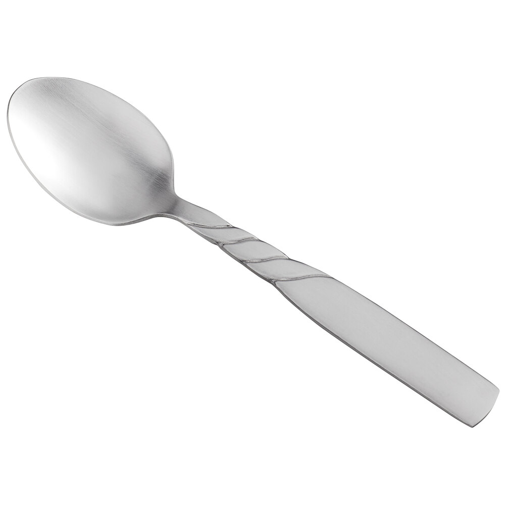 World Tableware 322 002 Collingwood 7 1/2" 18/0 Stainless Steel Heavy Weight Dessert Spoon - 36/Case