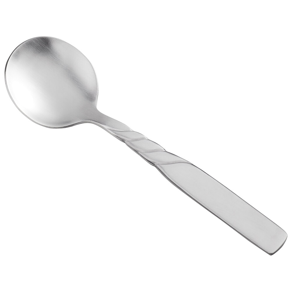 World Tableware 322 016 Collingwood 6 1/8" 18/0 Stainless Steel Heavy Weight Bouillon Spoon - 36/Case