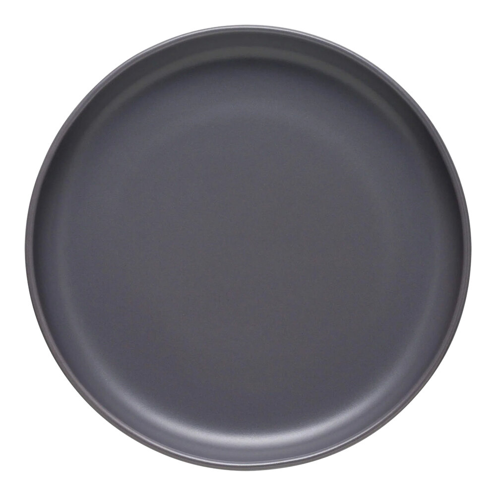 Libbey Driftstone 7 3/4" Granite Satin Matte Porcelain Flat Coupe Plate - 12/Case