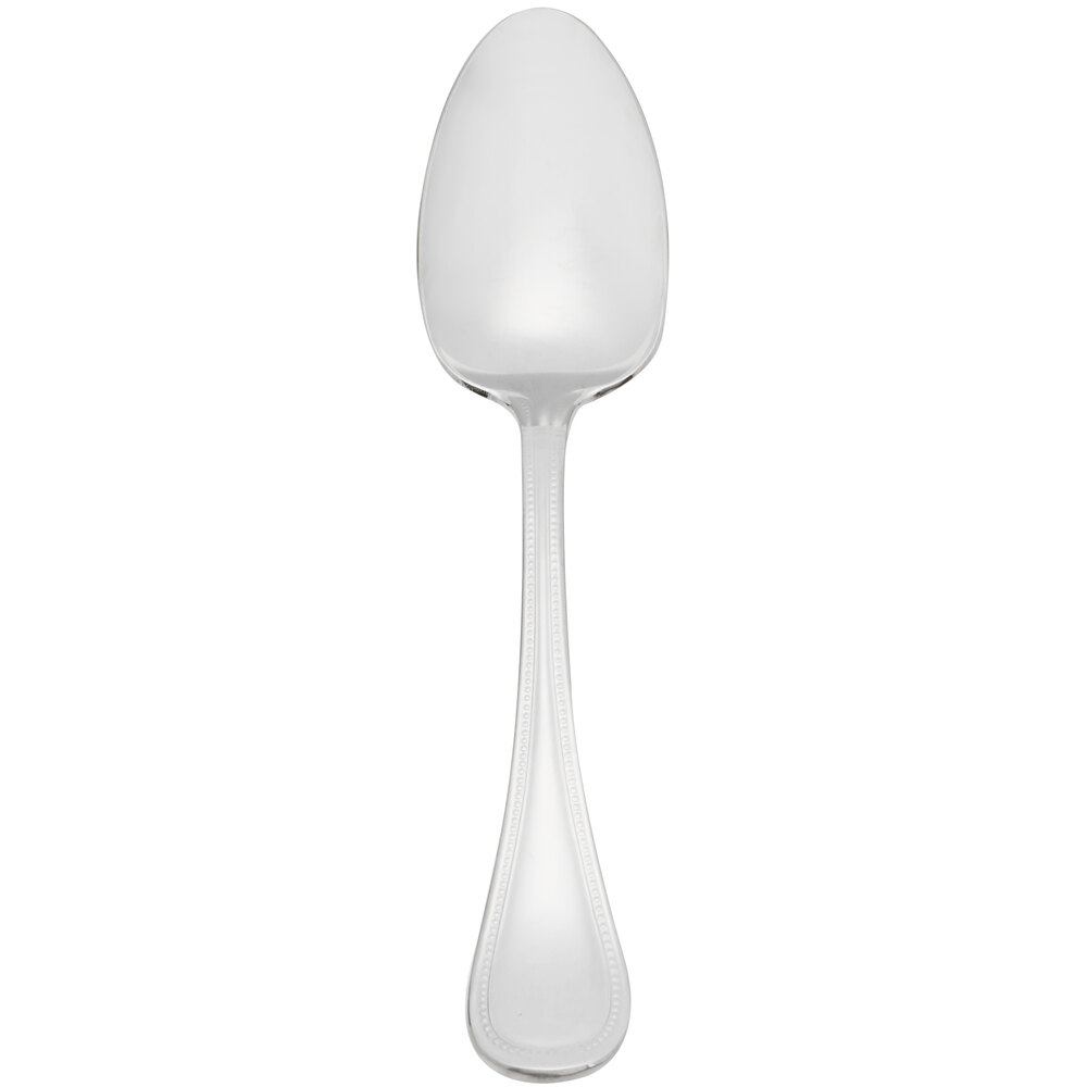 Libbey 407 003 Calais 8 1/8" 18/8 Stainless Steel Extra Heavy Weight Tablespoon / Serving Spoon - 12/Case
