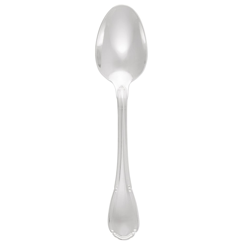 Reserve by Libbey 412 002 Baroque 7" 18/10 Stainless Steel Extra Heavy Weight Dessert Spoon - 12/Case