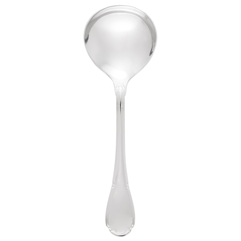 Reserve by Libbey 412 016 Baroque 5 5/8" 18/10 Stainless Steel Extra Heavy Weight Bouillon Spoon - 12/Case