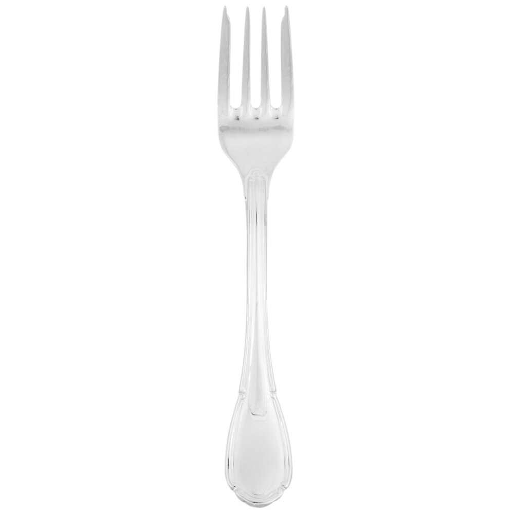 Reserve by Libbey 412 038 Baroque 6 7/8" 18/10 Stainless Steel Extra Heavy Weight Salad Fork - 12/Case