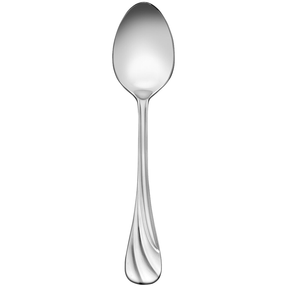 Libbey 491 002 Serenade 7 1/8" 18/8 Stainless Steel Extra Heavy Weight Dessert Spoon - 12/Case
