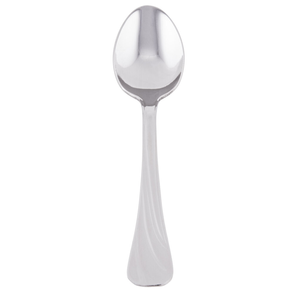Libbey 491 007 Serenade 4 1/2" 18/8 Stainless Steel Extra Heavy Weight Demitasse Spoon - 12/Case