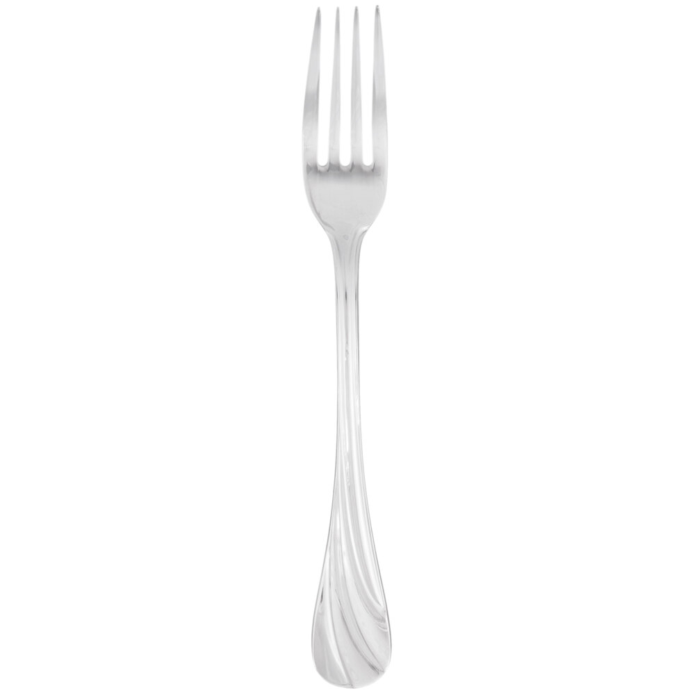 Libbey 491 030 Serenade 7 1/8" 18/8 Stainless Steel Extra Heavy Weight Utility / Dessert Fork - 12/Case