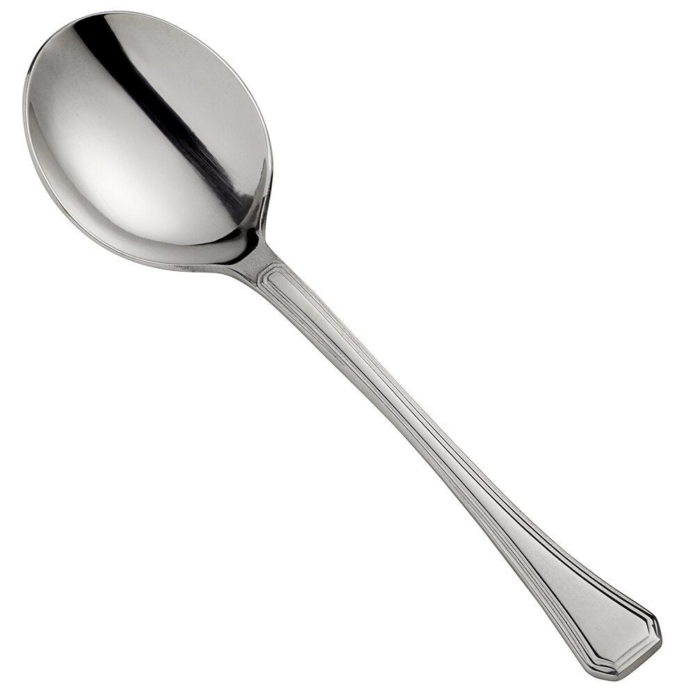 Libbey 511 016 High Society 6" 18/0 Stainless Steel Heavy Weight Bouillon Spoon - 36/Case