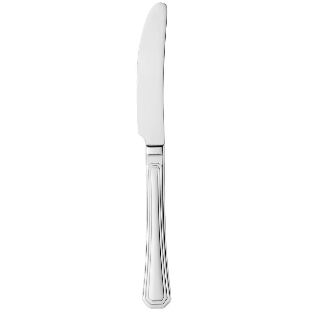 Libbey 511 5501 High Society 9 1/4" 18/0 Stainless Steel Heavy Weight Dinner Knife with Serrated Blade - 36/Case