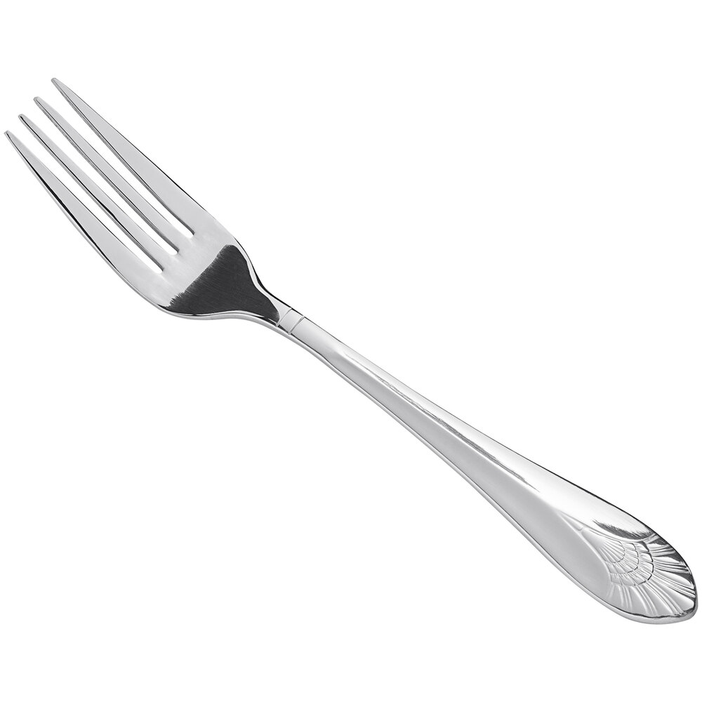 Libbey Metropolitan 7 1/8" 18/0 Stainless Steel Heavy Weight Utility / Dessert Fork - 36/Case