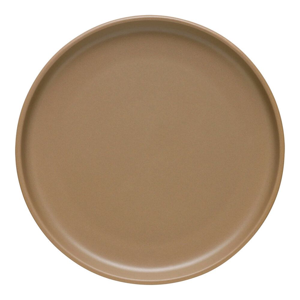 Libbey Driftstone 7 3/4" Sand Satin Matte Porcelain Flat Coupe Plate - 12/Case