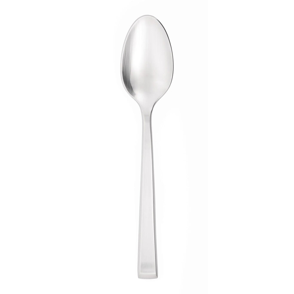 Libbey Santorini Satin II 7 1/4" 18/0 Stainless Steel Heavy Weight Dessert Spoon - 12/Case