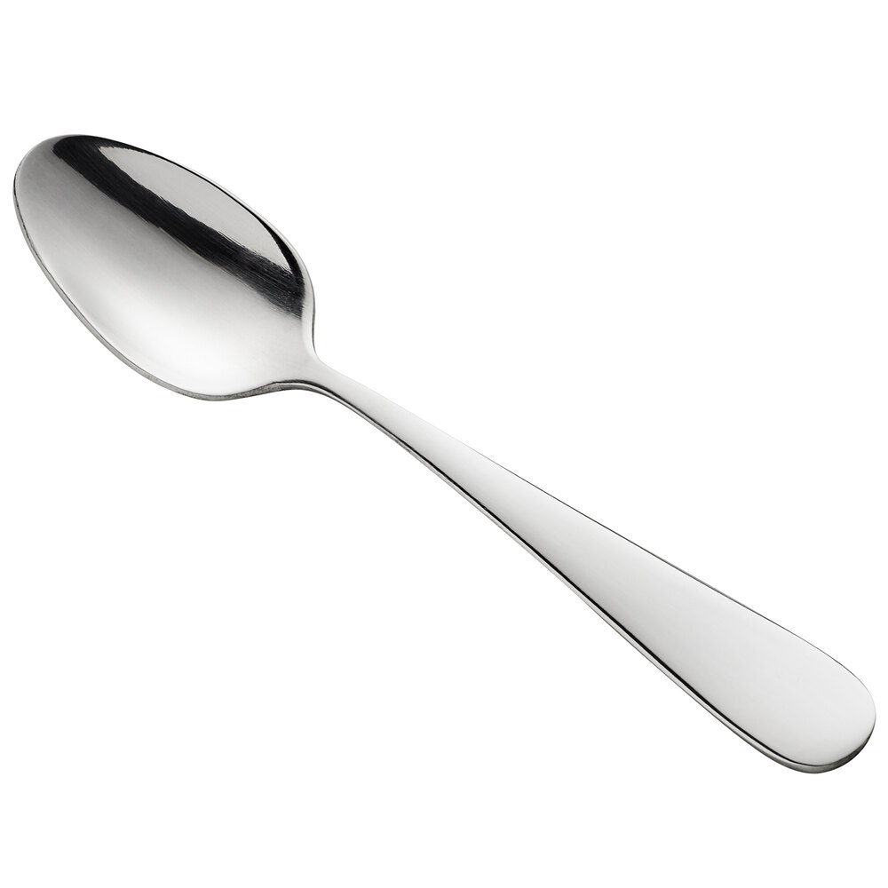 Libbey 660 007 Deluxe Windsor 4 1/2" 18/0 Stainless Steel Heavy Weight Demitasse Spoon - 36/Case