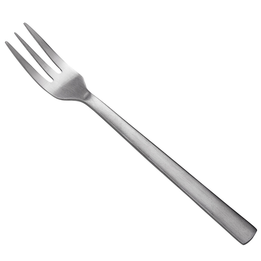 Libbey 663 029 Elexa Satin 5 1/4" 18/0 Stainless Steel Heavy Weight Cocktail Fork - 36/Case