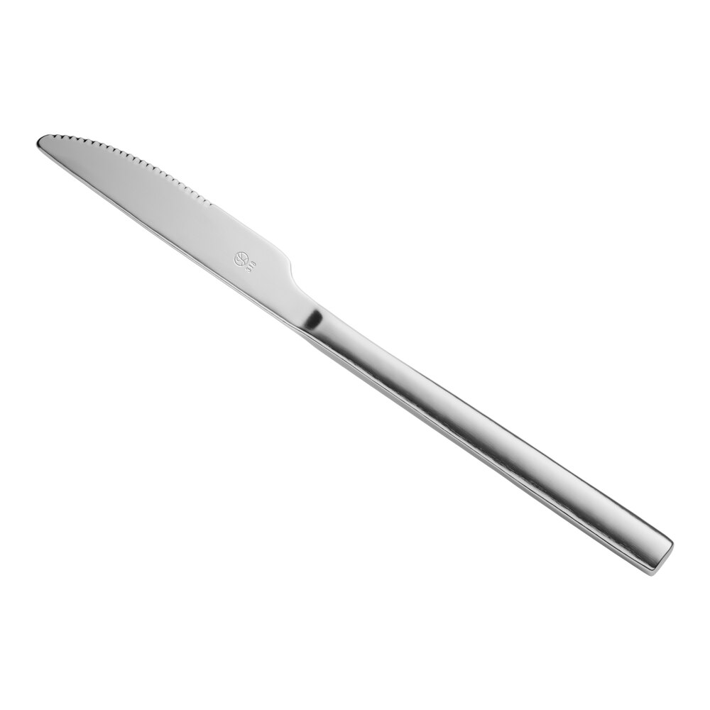 Libbey 663 5501 Elexa Satin 9" 18/0 Stainless Steel Heavy Weight Dinner Knife - 12/Case