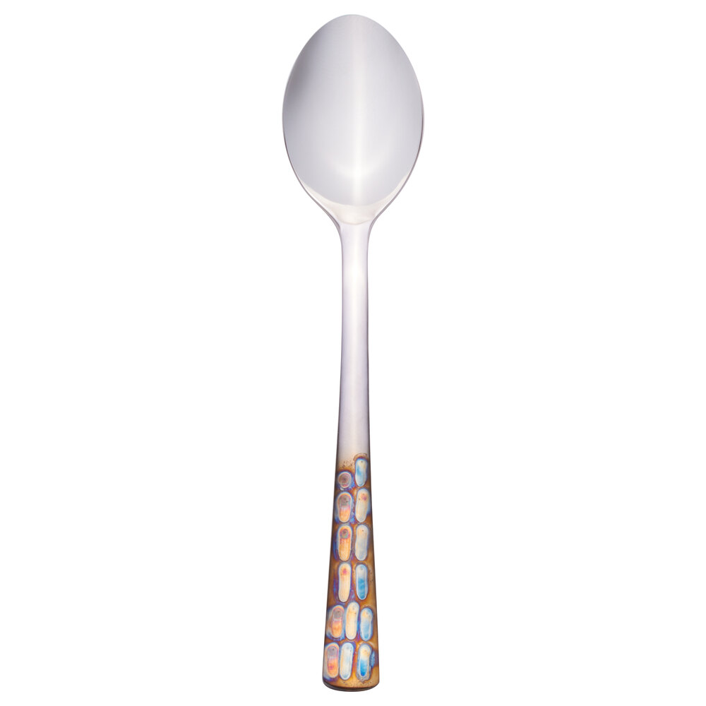 Reserve by Libbey 702 002 Pebblestone 7 1/2" 18/10 Stainless Steel Extra Heavy Weight Dessert Spoon - 12/Case