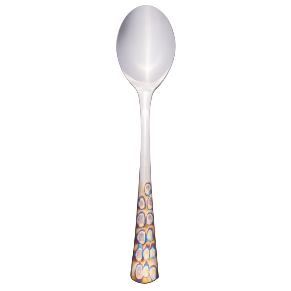 Reserve by Libbey 702 007 Pebblestone 4 1/2" 18/10 Stainless Steel Extra Heavy Weight Demitasse Spoon - 12/Case