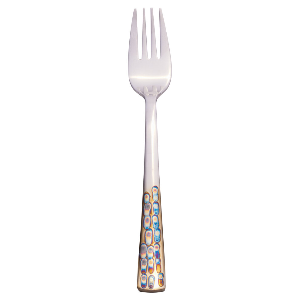 Reserve by Libbey 702 038 Pebblestone 7" 18/10 Stainless Steel Extra Heavy Weight Salad Fork - 12/Case
