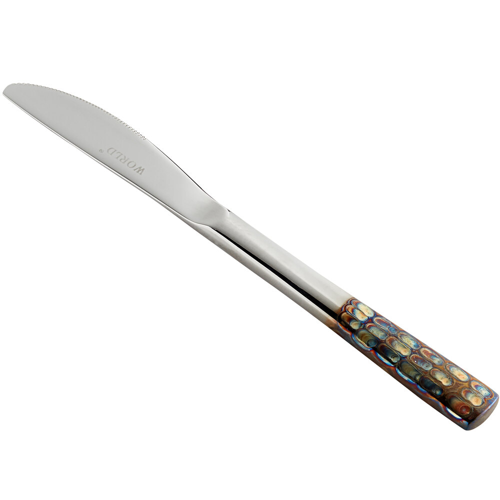 Reserve by Libbey 702 554 Pebblestone 18/8 Stainless Steel Extra Heavy Weight Bread and Butter Knife - 12/Case