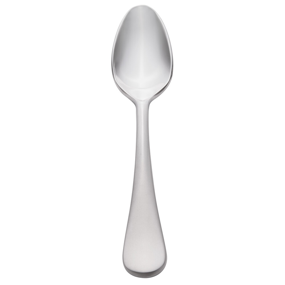 Reserve by Libbey 703 007 Equity 4 3/8" 18/10 Stainless Steel Extra Heavy Weight Demitasse Spoon - 12/Case