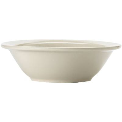 Libbey Porcelana Cream 13 oz. Cream White Rolled Edge Porcelain Grapefruit Bowl