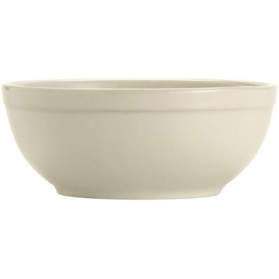 Libbey Porcelana Cream 18 oz. Cream White Rolled Edge Porcelain Nappie Bowl