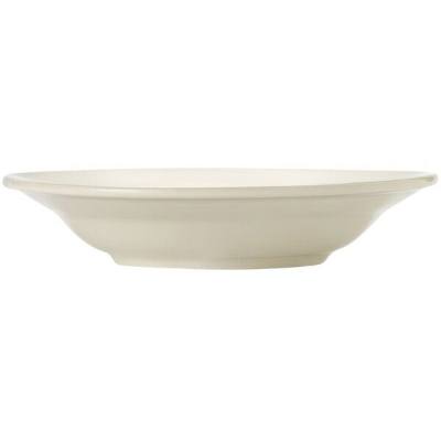 Libbey Porcelana Cream 15 oz. Cream White Wide Rim Rolled Edge Porcelain Pasta Bowl