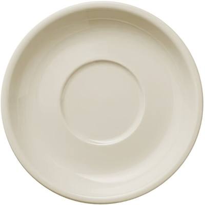 Libbey Porcelana Cream 6 1/4" Cream White Rolled Edge Porcelain Saucer
