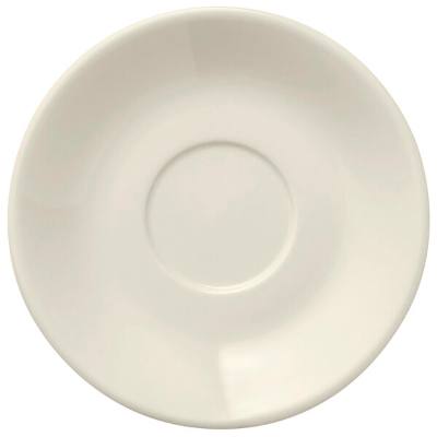 Libbey Porcelana Cream 6 3/4" Cream White Rolled Edge Porcelain Saucer