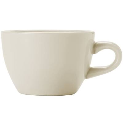 Libbey Porcelana Cream 8 oz. Cream White Porcelain Mohawk Cup
