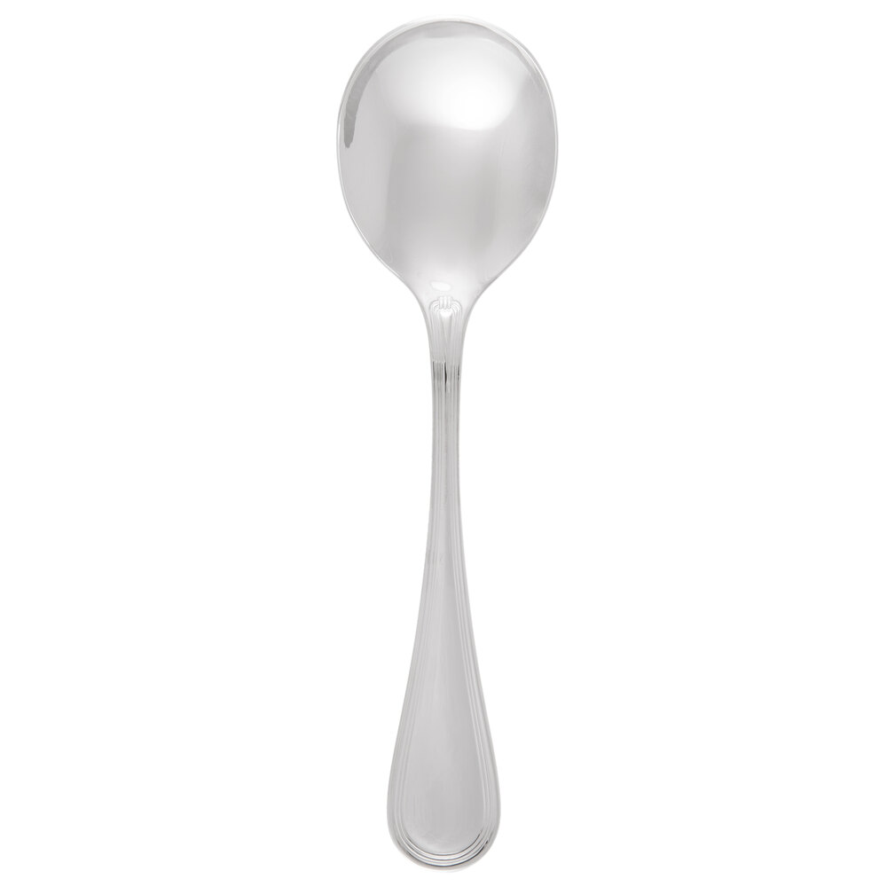 Libbey 774 016 Geneva 6" 18/8 Stainless Steel Extra Heavy Weight Bouillon Spoon - 12/Case