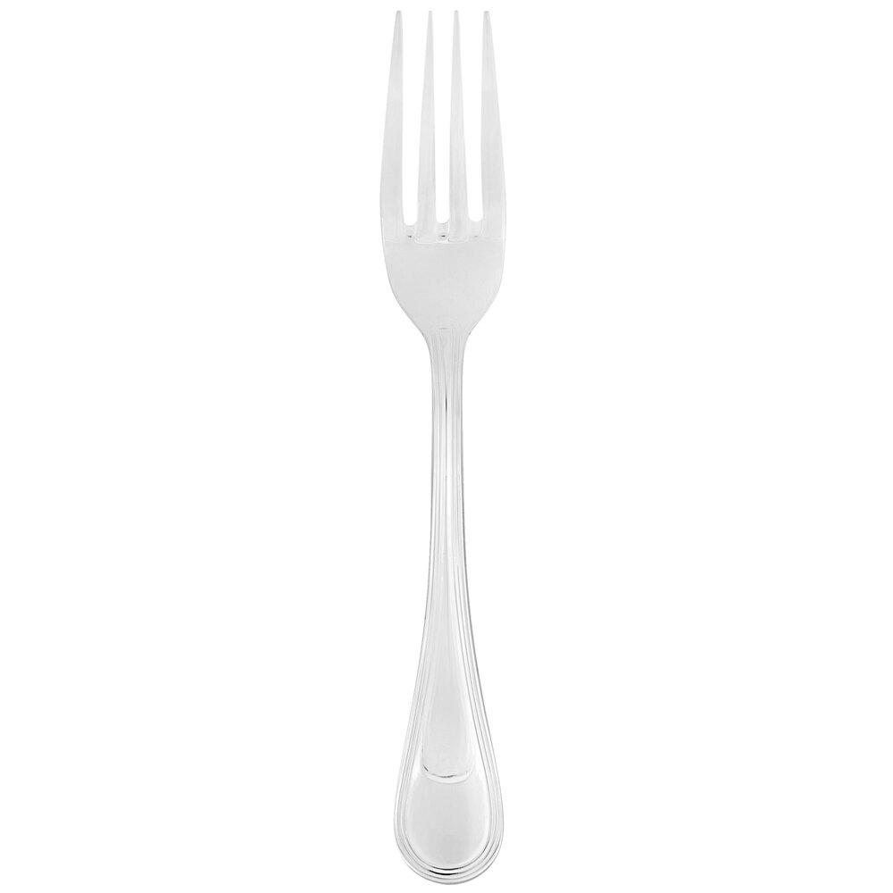 Libbey 774 039 Geneva 8" 18/8 Stainless Steel Extra Heavy Weight European Dinner Fork - 12/Case