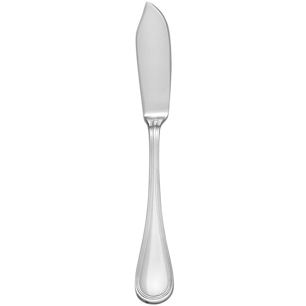 Libbey 774 452 Geneva 7 5/8" 18/8 Stainless Steel Extra Heavy Weight Fish Knife - 12/Case