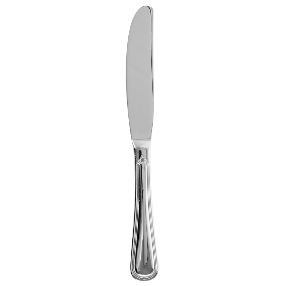 Libbey 774 554 Geneva 7" 18/8 Stainless Steel Extra Heavy Weight Bread and Butter Knife with Solid Handle - 12/Case