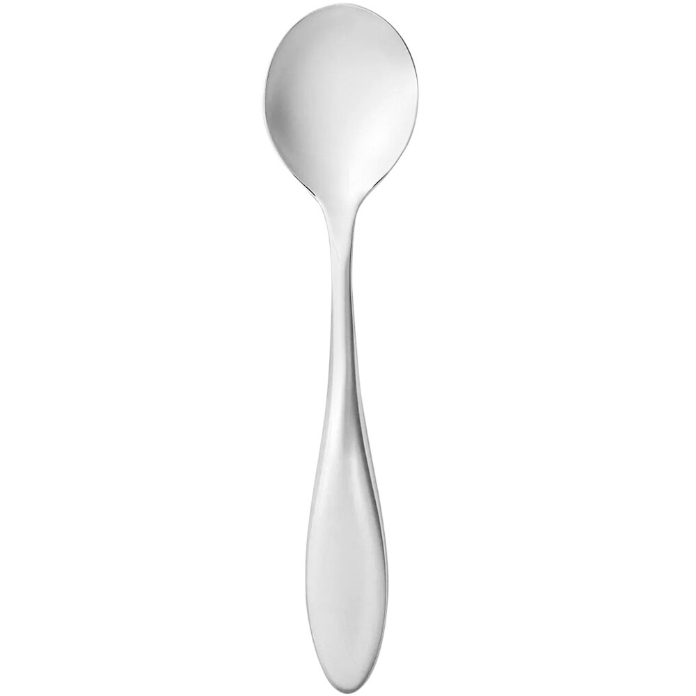 Libbey Ada 6 1/2" 18/8 Stainless Steel Extra Heavy Weight Bouillon Spoon - 12/Case