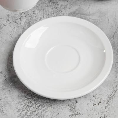 Libbey 840-245-107 Porcelana 4 3/4" Bright White Porcelain AD Saucer