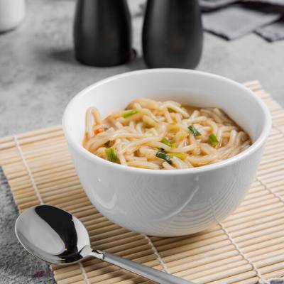 Libbey Porcelana 19 oz. Bright White Porcelain Noodle Soup Bowl