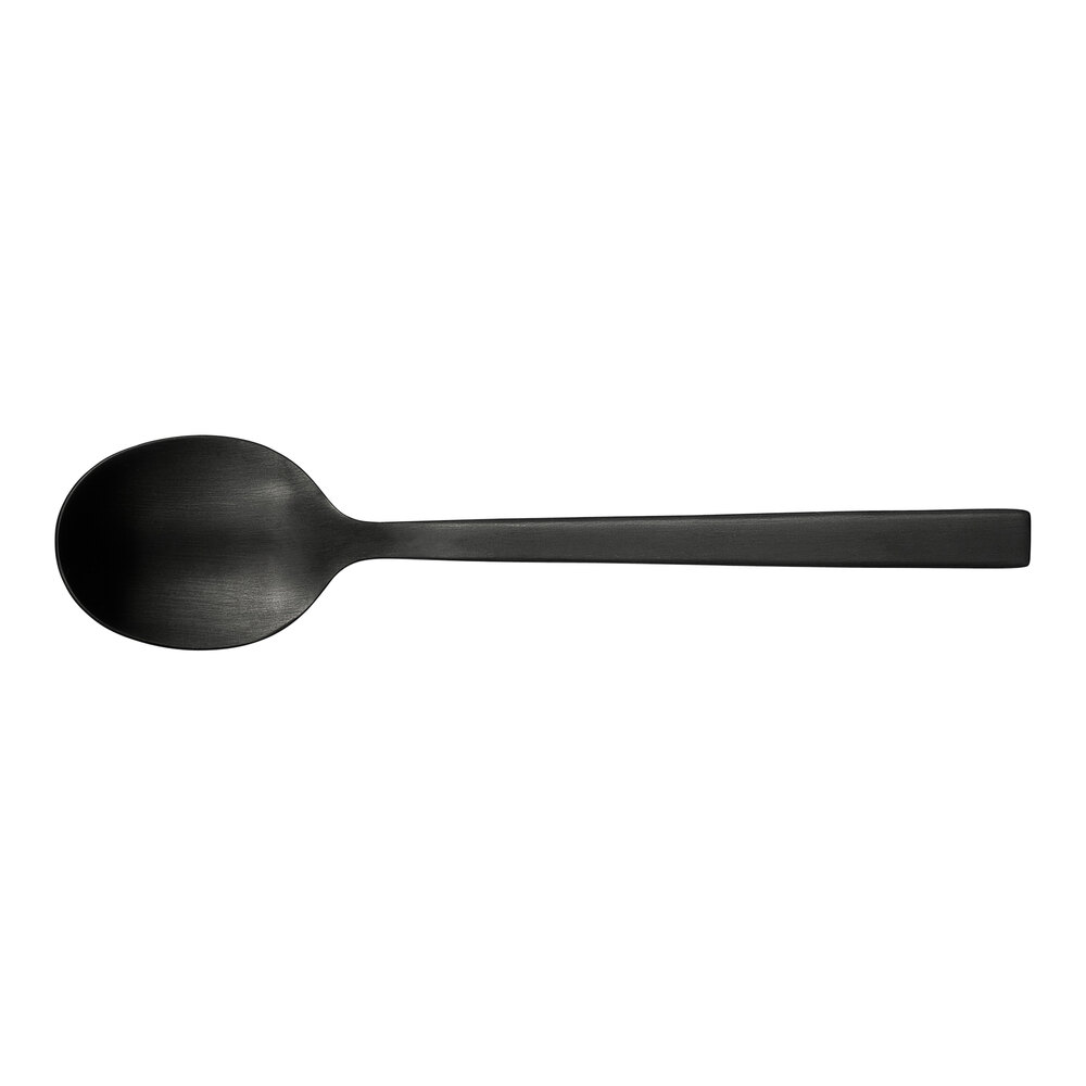 Libbey Elexa Satin Noir 5 1/8" 18/0 Stainless Steel Heavy Weight Demitasse Spoon - 36/Case